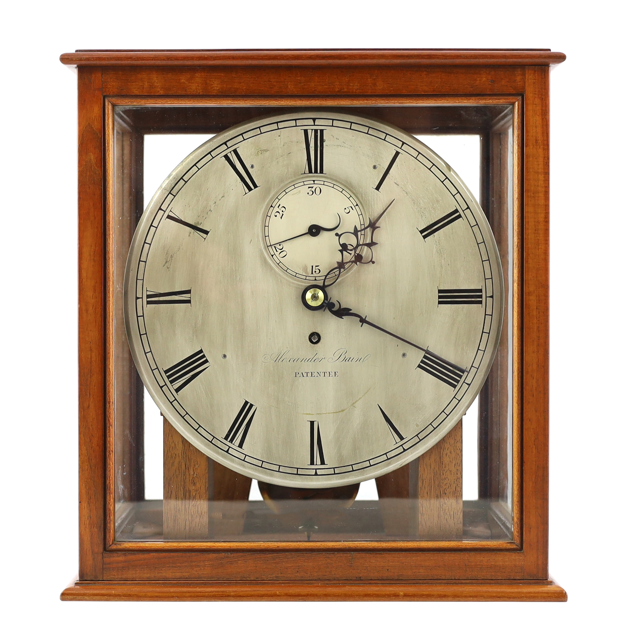 Alexander Bain Patentee, a Victorian table top regulator, 37cm wide, 24cm deep, 40cm high
